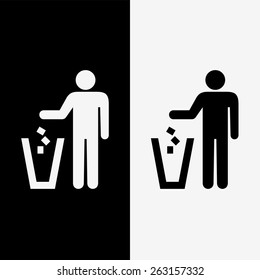 trash icons set great for any use. Vector EPS10.