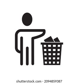 trash icons symbol vector elements for infographic web