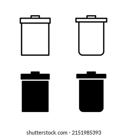 Trash icons vector. trash can icon. delete sign and symbol.