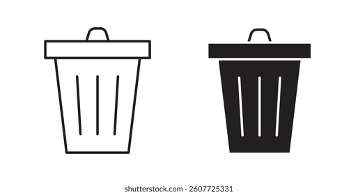 Trash icons vectors graphic designs