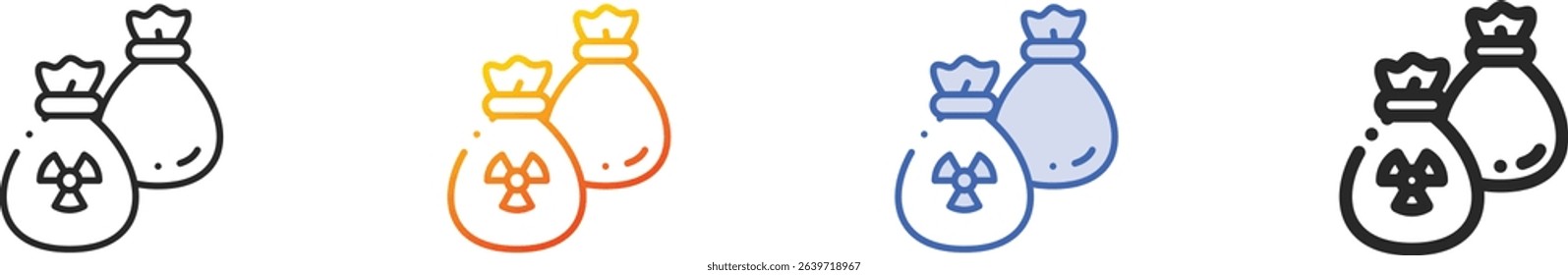 trash icon.Thin Linear, Gradient, Blue Stroke and bold Style Design Isolated On White Background