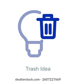 Trash Idea and innovation icon concept