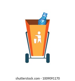 Trash. isolated elements. Icon of plastic  garbage.