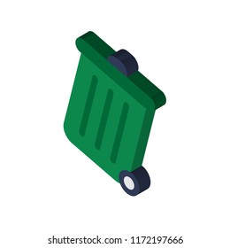 Trash isometric left top view 3D icon