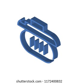 Trash isometric left top view 3D icon