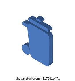 Trash isometric left top view 3D icon
