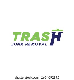 Lixo lixo serviço de remoção de lixo criativo marca de palavras logotipo logotipo design lettering design