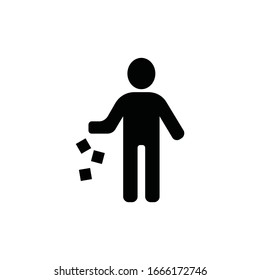 Trash, keep clean icon isolated on white background