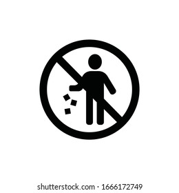 Trash, keep clean icon isolated on white background