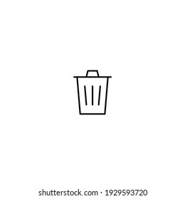 Trash Line Art Vector Icon