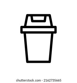 gráfico vectorial de ilustración de icono de línea de basura