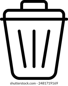 trash line icon illustration vector