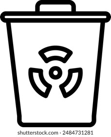 trash line icon illustration vector