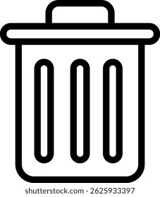 Vector de ilustración de icono de línea de basura