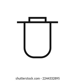 Trash line icon isolated on white background. Black flat thin icon on modern outline style. Linear symbol and editable stroke. Simple and pixel perfect stroke vector illustration. 