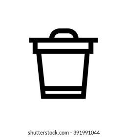 Trash line icon. Pixel perfect fully editable vector icon suitable for websites, info graphics and print media.