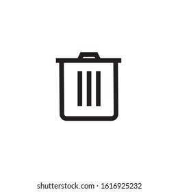 Trash line icon  simple vector design