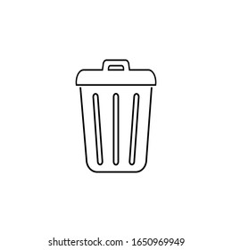 Trash line icon in trendy flat design. Vector