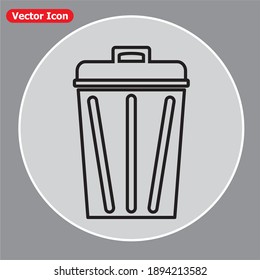 Trash line icon in trendy flat design. eps 10