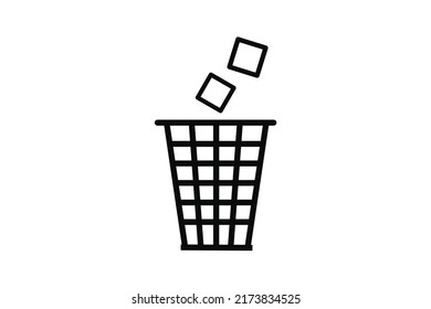 trash line icon vector design template 