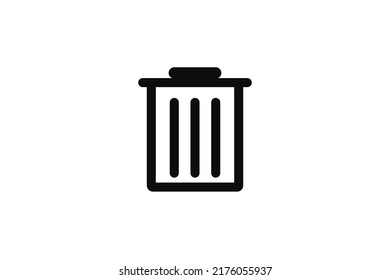 trash line icon vector design template  