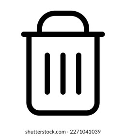 trash line icon vector design template and illustration