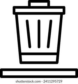 Trash Line Icon Vector Design