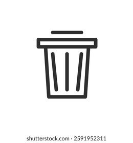 Trash ,Line Icon Vector .Isolate on white 