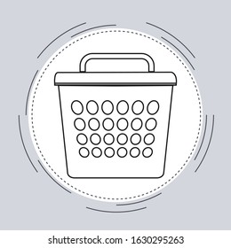 Trash line icon vector. Trendy flat trash icon from kitchen collection