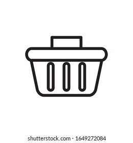 Trash line style icon design. Waste garbage ecology save green natural environment protection and care theme. Vector illustration.