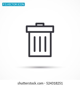 Trash. line vector icon