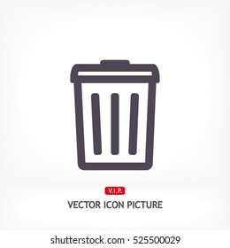 Trash . line vector icon
