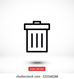 Trash . line vector icon