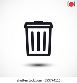 Trash . line vector icon