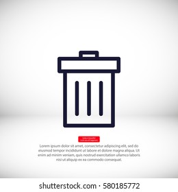 Trash . line vector icon