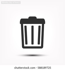 Trash . line vector icon