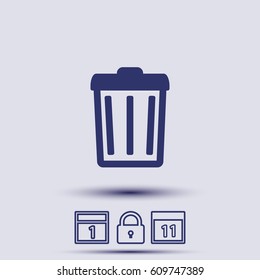 Trash . line vector icon