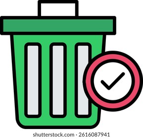Trash Line Vector Icon Design