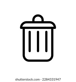 Trash - Line Vector Icon illustration on white background..eps