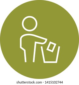 Trash Litter Garbage Outline Icon