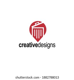 Trash logo design template illustration