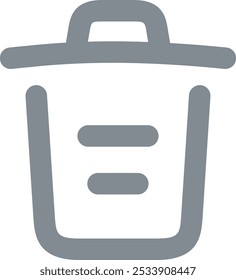 Trash logo in line style. Delete modern vector trash can symbol. Line icon for web apps and mobile concept.