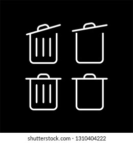 trash logo vector