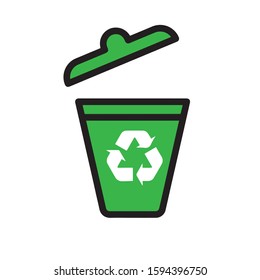 trash logo vector design. trash symbol icon.
