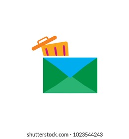 Trash Mail Logo Icon Design