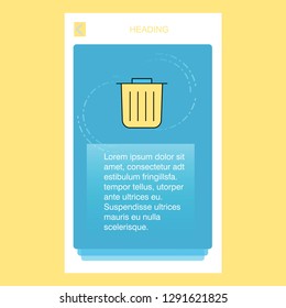 Trash mobile vertical banner design design. Vector