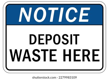 Trash only sign and labels
