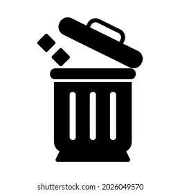Trash open icon free vector design template 