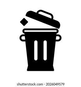 Trash open icon free vector design template 