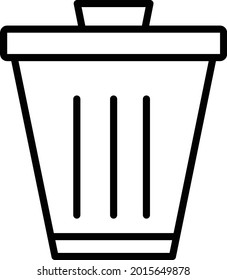 Trash Outline Vector Design Icon Stock Vector (Royalty Free) 2015649878 ...